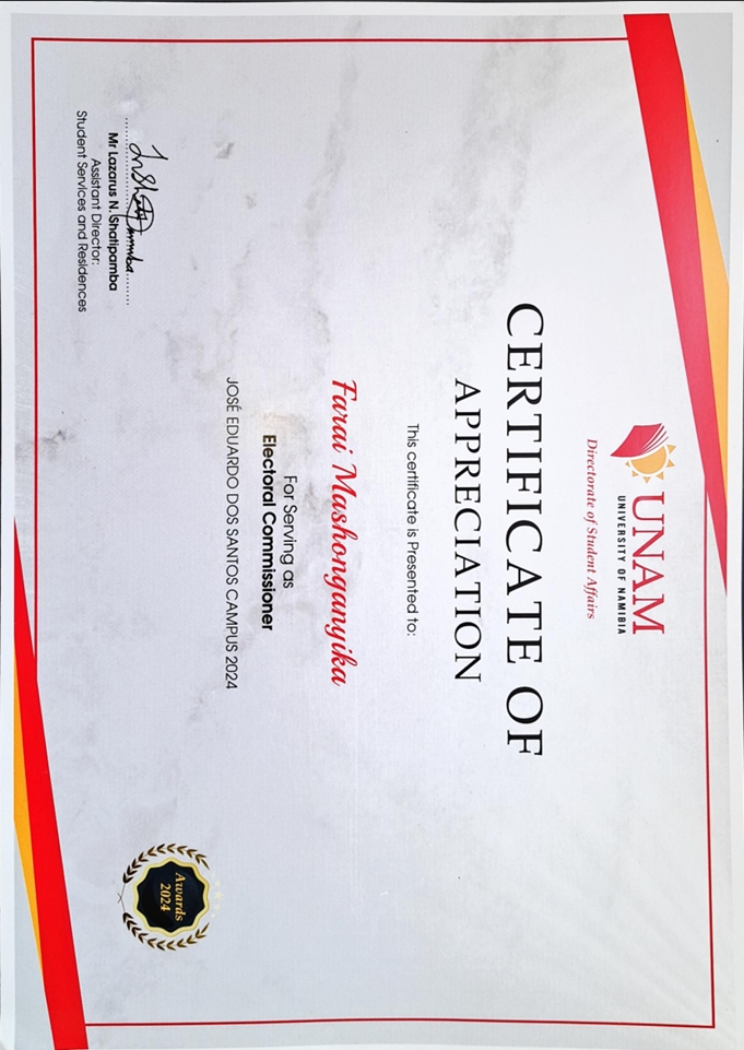 Electoral Commissioner Certificate